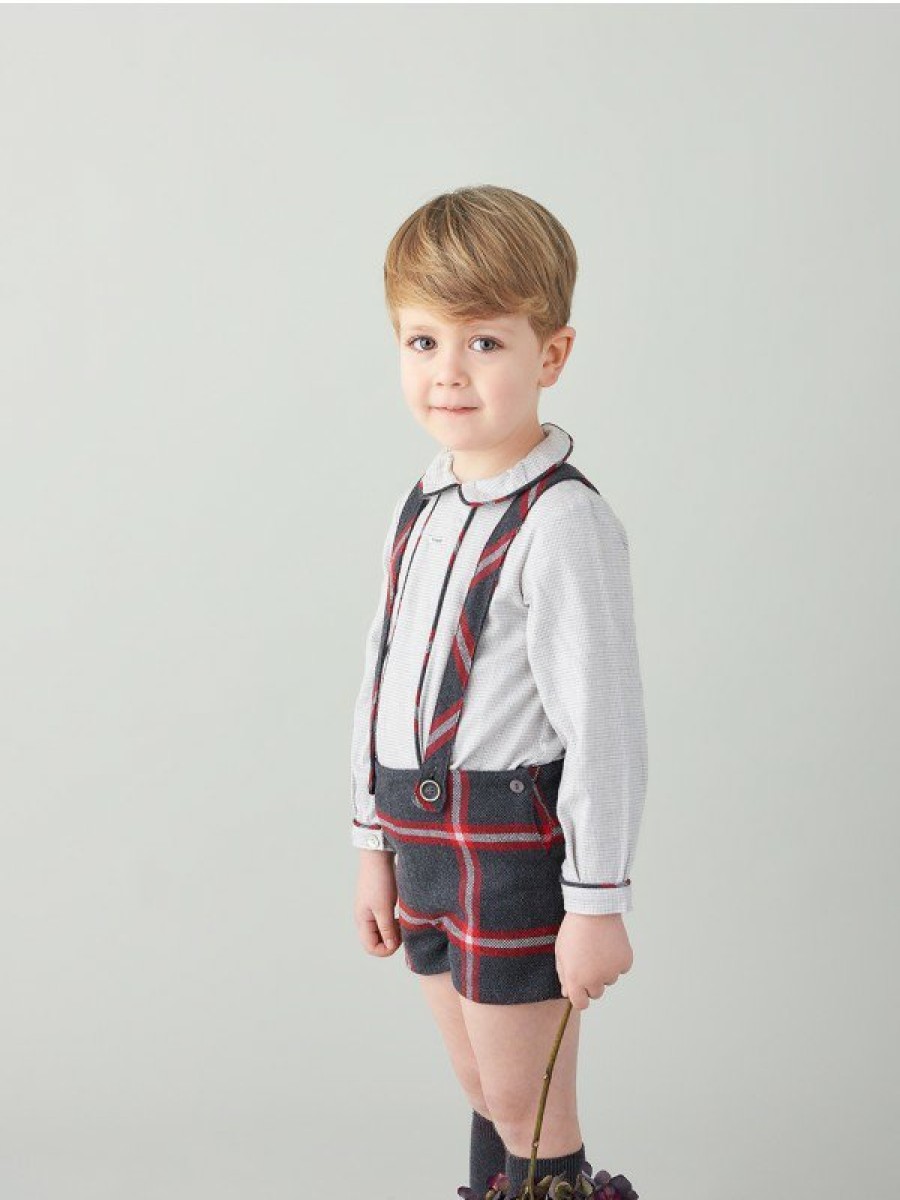 Bebe: 0M A 6 Anos Foque | Conjunto Dos Piezas Camisa Y Pantalnon Tirantes