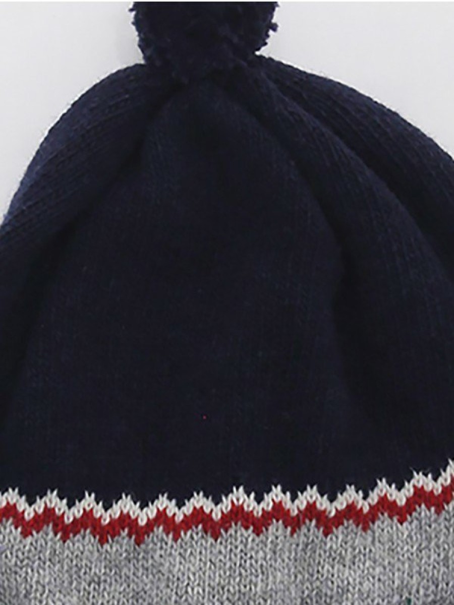 Bebe: 0M A 6 Anos Foque | Gorro Con Greca Y Pompon