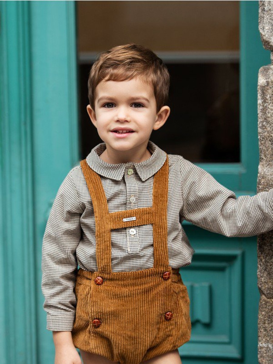 Bebe: 0M A 6 Anos Foque | Camisa Cuello Camisero Apache