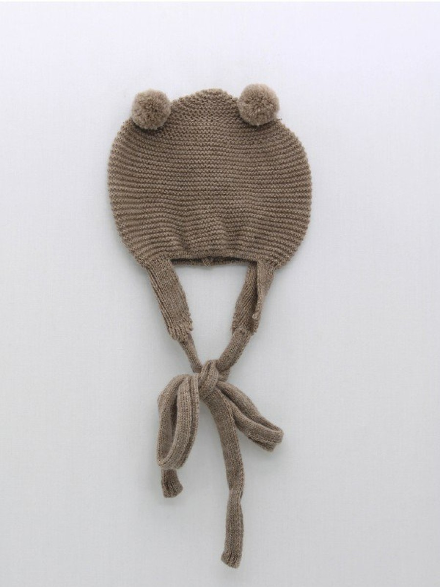 Bebe: 0M A 6 Anos Foque | Gorro Con Orejeras Y Pompones