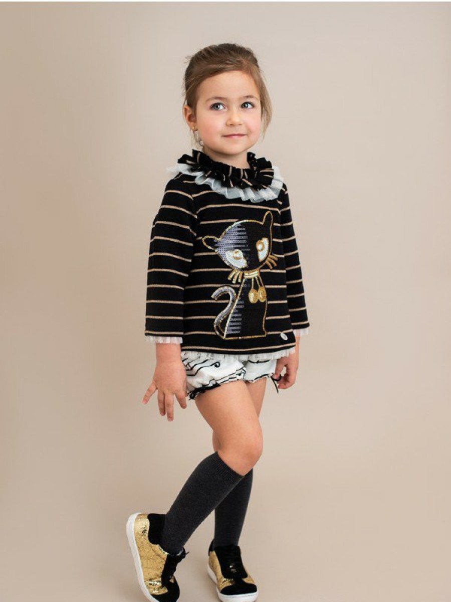 Bebe: 0M A 6 Anos Foque | Conjunto Bebe Nina Gato Lentejuelas