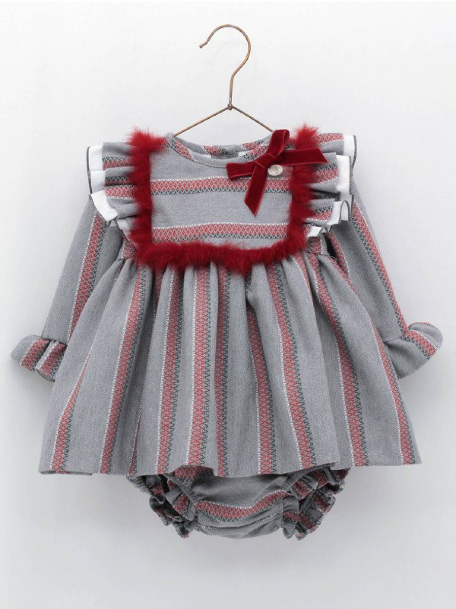 Bebe: 0M A 6 Anos Foque | Vestido Jesusito Bebe Nina Rayas