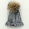 Nino: 1 A 14 Anos Foque | Gorro Pompon Pelo Natural