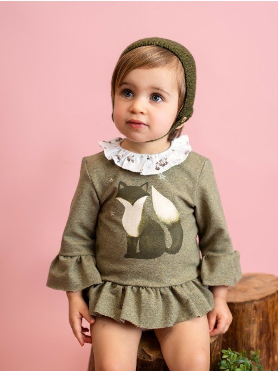 Bebe: 0M A 6 Anos Foque | Set De Bebe Nina De Jersey Y Braguita Estampado Zorrito